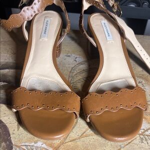 Alex Marie Brown and Cream Sandals